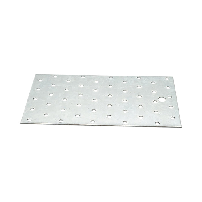 Piastra forata 100x200mm, spessore 2mm, acciaio zincato