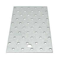 Piastra forata 100x200mm, spessore 2mm, acciaio zincato