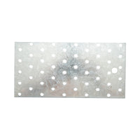 Piastra forata 100x200mm, spessore 2mm, acciaio zincato