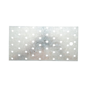 Piastra forata 100x200mm, spessore 2mm, acciaio zincato