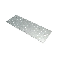 Piastra forata 100x300mm, spessore 2mm, acciaio zincato