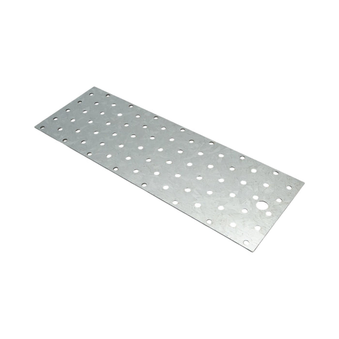 Piastra forata 100x300mm, spessore 2mm, acciaio zincato