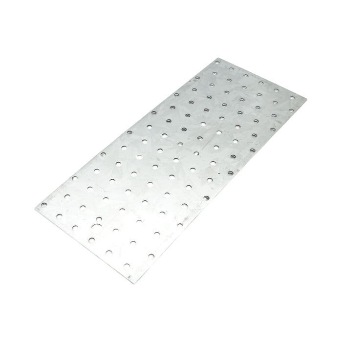Piastra forata 120x300mm, spessore 2mm, acciaio zincato