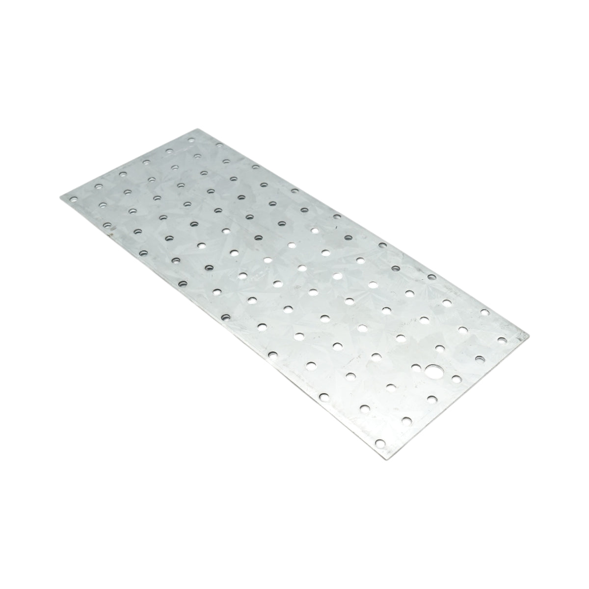 Piastra forata 120x300mm, spessore 2mm, acciaio zincato