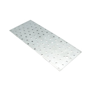 Piastra forata 120x300mm, spessore 2mm, acciaio zincato