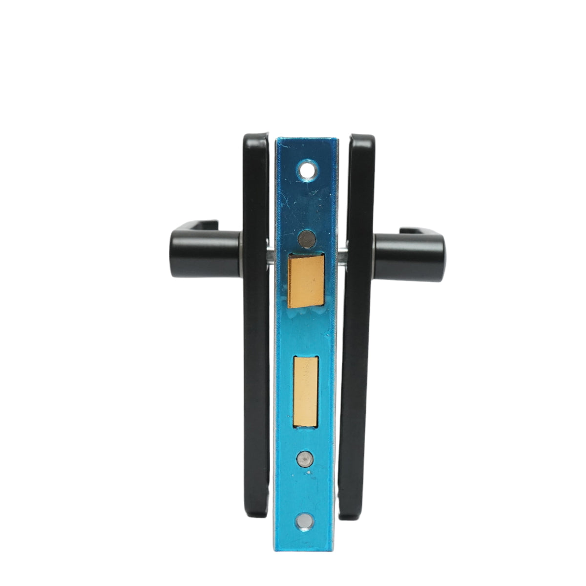 Serratura per porta con placche nere 57x100x60mm