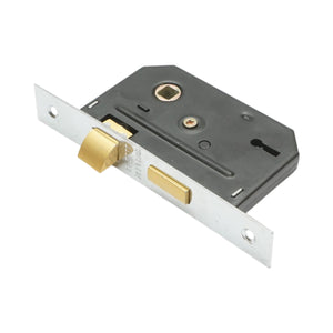 Serratura per porta con placche nichelate 57x100x60mm