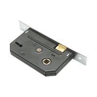 Serratura per porta con placche nichelate 57x100x60mm