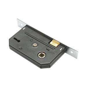 Serratura per porta con placche nichelate 57x100x60mm