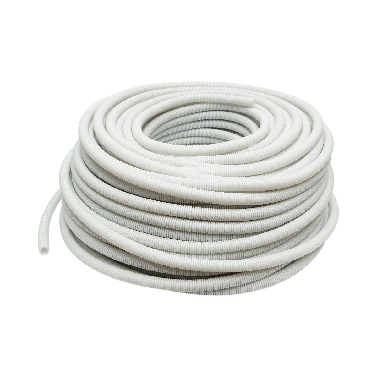 Tubo Corrugato 16mm Senza Tirafilo, polietilene HDPE 750N grigio 100m/rotolo