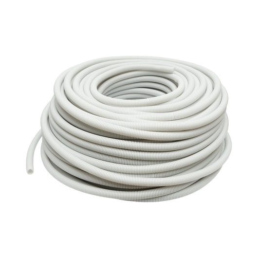 Tubo Corrugato 16mm Senza Tirafilo, polietilene HDPE 750N grigio 100m/rotolo