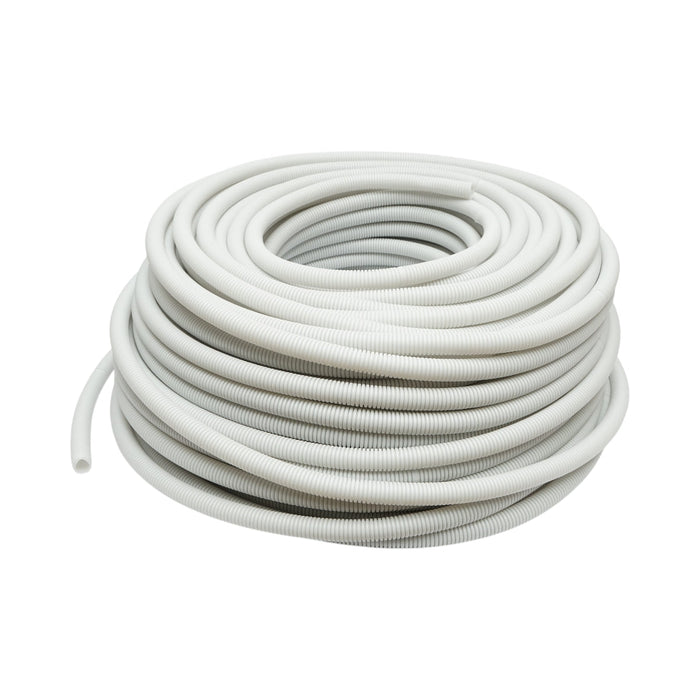 Tubo Corrugato 16mm Senza Tirafilo, polietilene HDPE 750N grigio 100m/rotolo