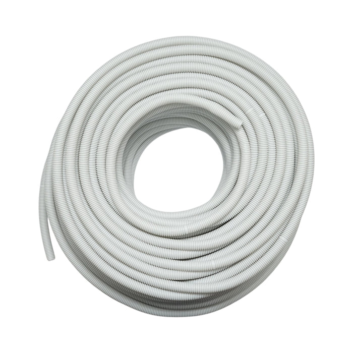 Tubo Corrugato 16mm Senza Tirafilo, polietilene HDPE 750N grigio 100m/rotolo