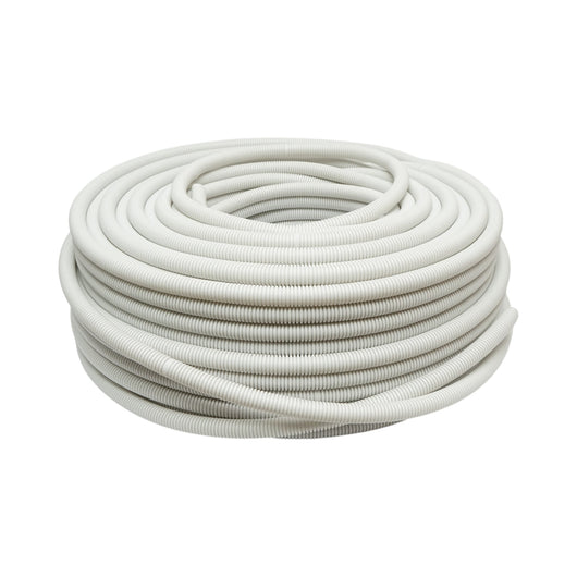 Tubo Corrugato 20mm con Tirafilo, ignifugo in polietilene HDPE 750N, grigio 100m/rotolo