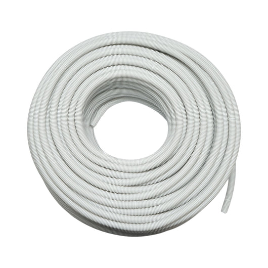 Tubo Corrugato 20mm con Tirafilo, polietilene HDPE 750N grigio 100m/rotolo