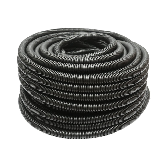 Tubo Corrugato 25mm Senza Tirafilo, ignifugo in polietilene HDPE 320N nero 50m/rotolo