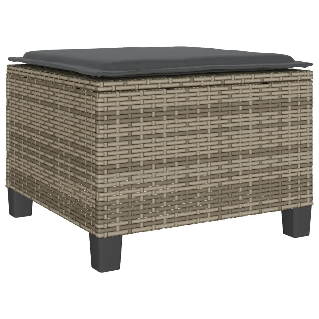vidaXL Set da Bistrò 3 pz con Cuscini Grigio in Polyrattan