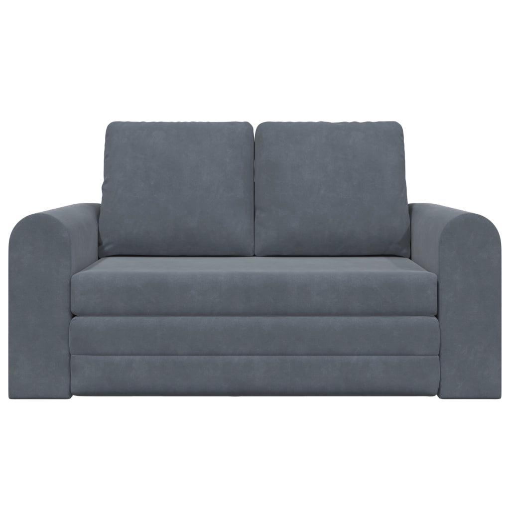 Divano Letto Aperto 2 in 1 Grigio Scuro 148x71x83 cm Velluto