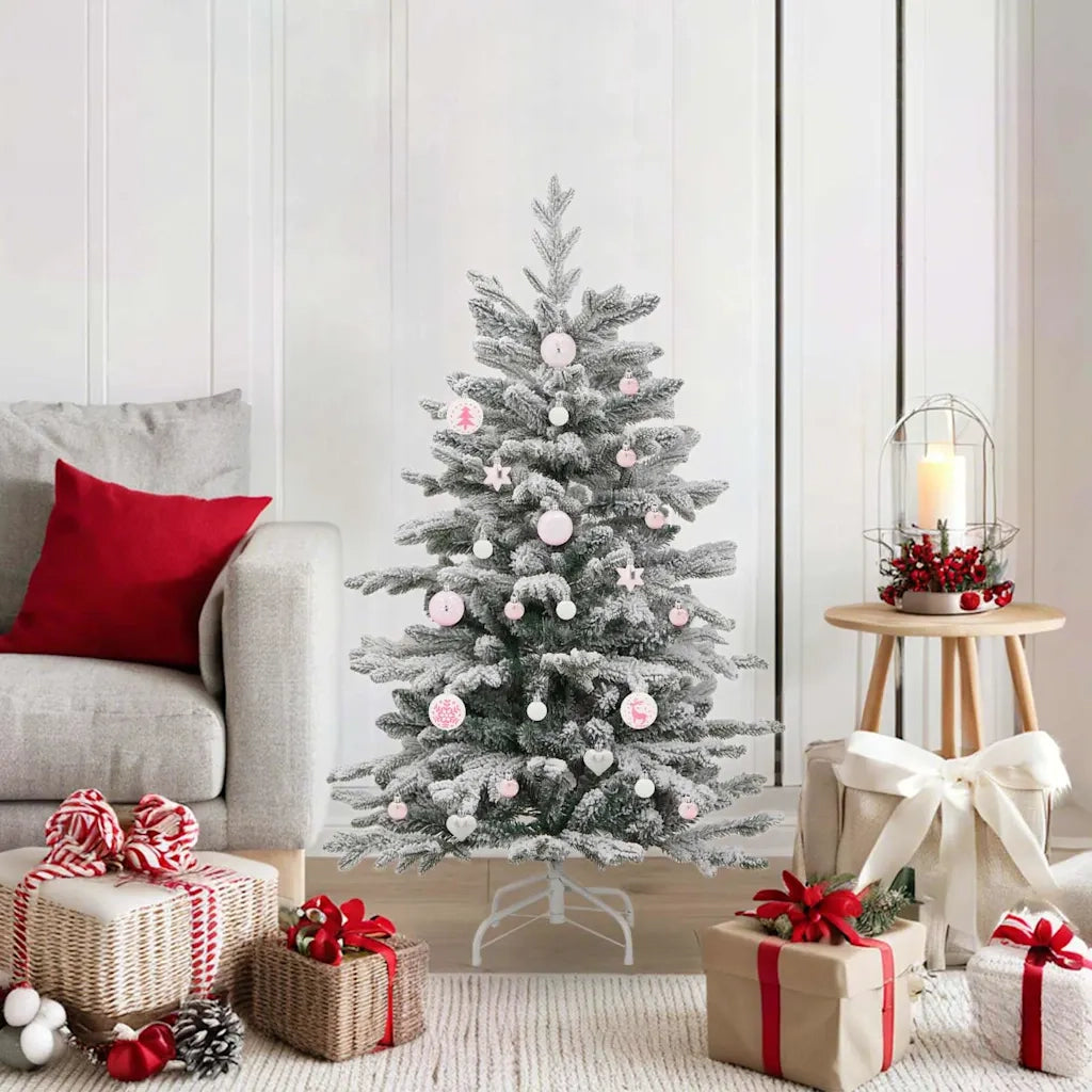 Set di Palle di Natale 40 pz Bianco e Rosa Plastica CFW9620158