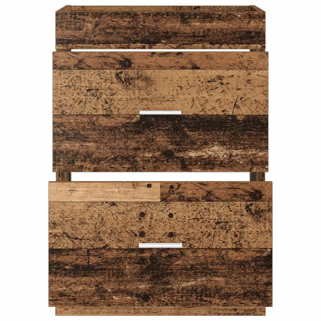 Mobiletto da Bagno Sotto Lavabo Legno antico 56 x 37,5 x 81 cm 890710