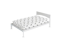 Coprimaterasso Elasticizzato 1 Piazza e Mezzo in Poliestere Grigio Chiaro