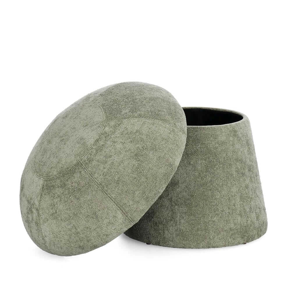 Pouf a Fungo in Tessuto Ciniglia Design Moderno - CELINE