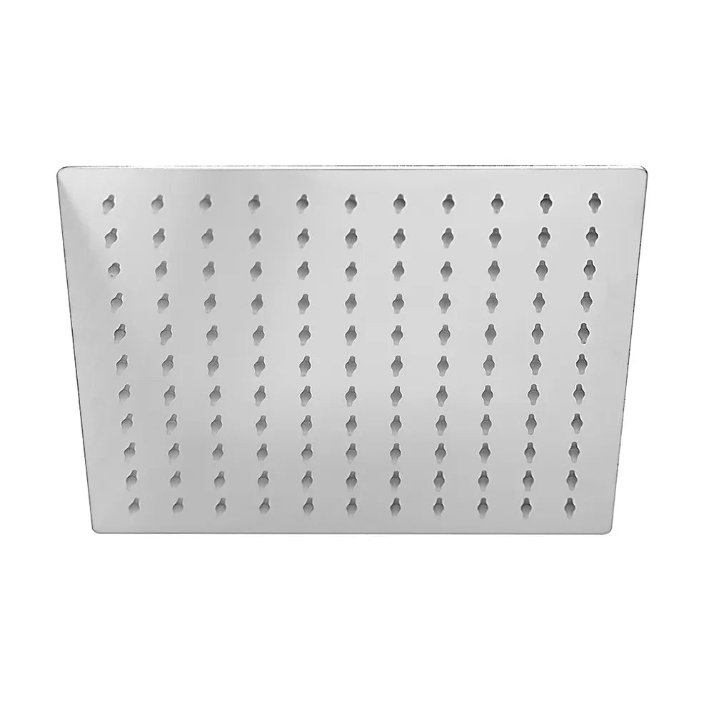 Kit doccia quadrato ottone cromo flex PVC + soffione 20x20 cm + braccio 30 cm