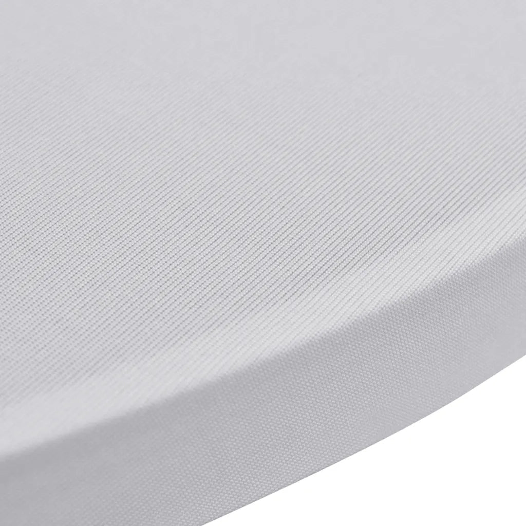 Coperture Verticali per Tavolo 4 pz ?80 cm Bianco Elastico CFW6057599