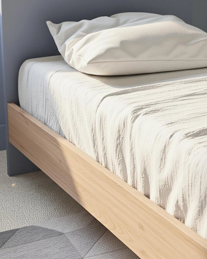Letto easy con fascioni e pediera - Letto singolo 87 x 197 - Testiera e pediera avio, fascioni virginia - Rete e materasso esclusi_