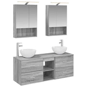 Set di mobili per il bagno 5 pcs Sonoma grigio 3406724