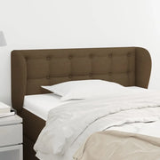 Testiera ad Orecchio-Testata con Orecchie Marrone Scuro 83x23x78/88 cm in Tessuto 261485