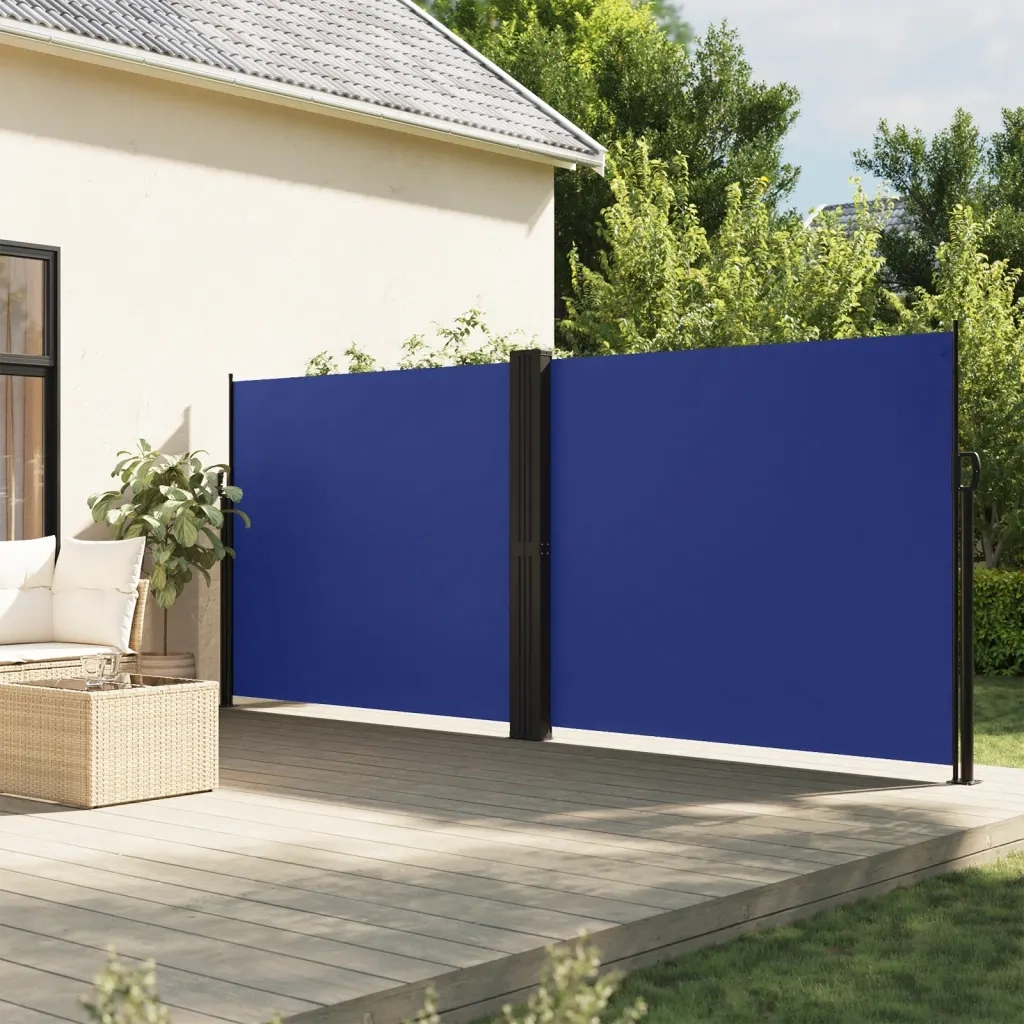 Tenda da Sole Laterale Retrattile Blu 180x1200 cm 4004836