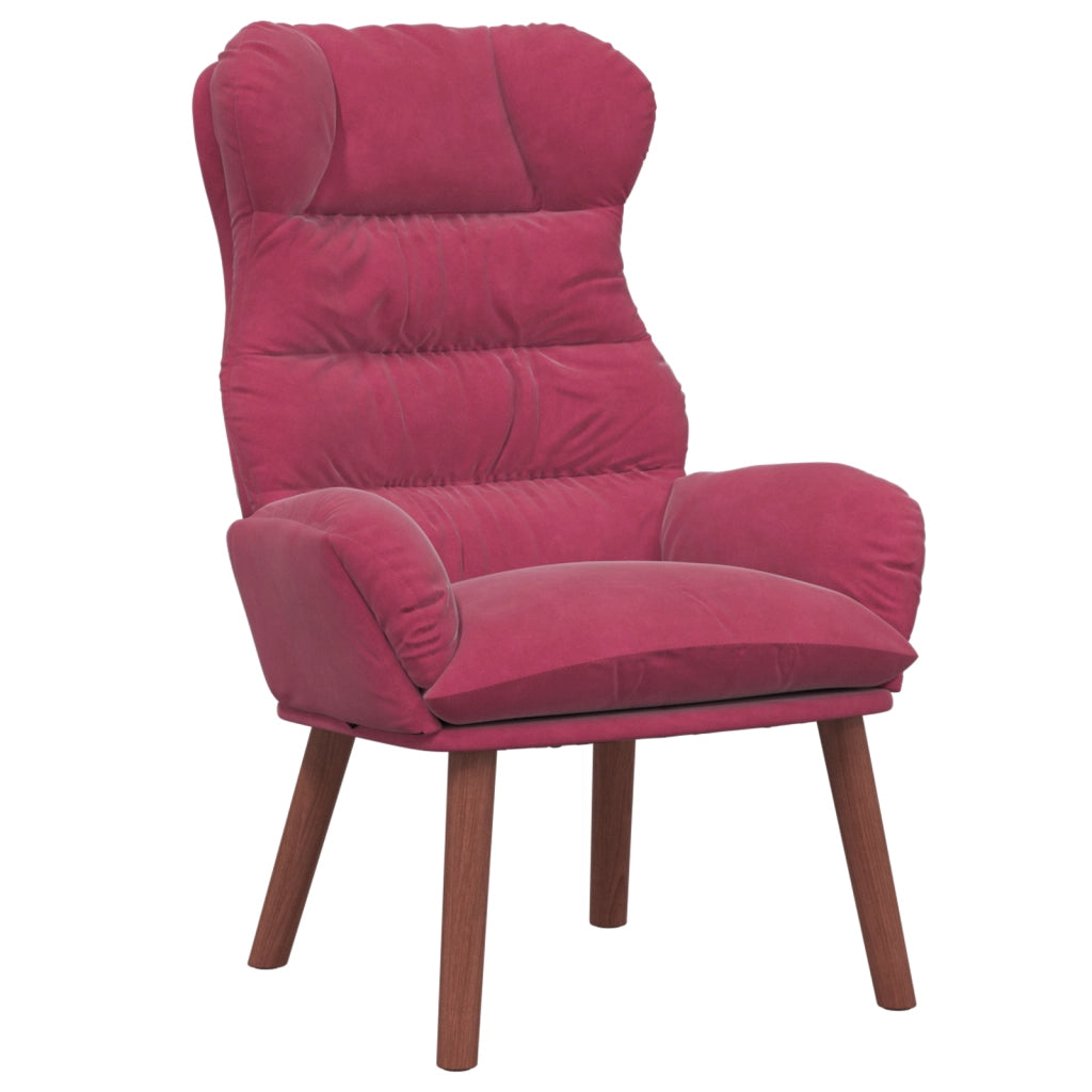 Poltrona Relaxing Velluto Rosso Wine