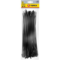 Topex 44e973 fascette per cavi 3 3,6mmx300mm, nero, 100 pezzi ds