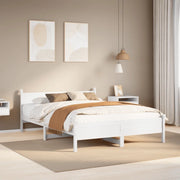 Letto senza Materasso-Struttura Letto Bianco 120x200 cm Legno Massello di Pino 687287