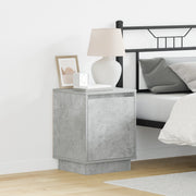 Comodini con Luci LED 2 pcs Grigio Cemento 39x34,5x50 cm