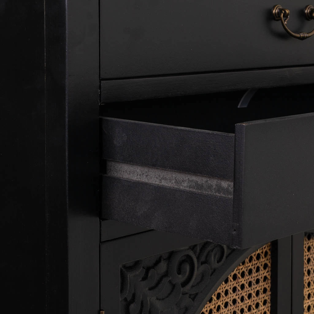 Armadio in legno nero 70x40x135h