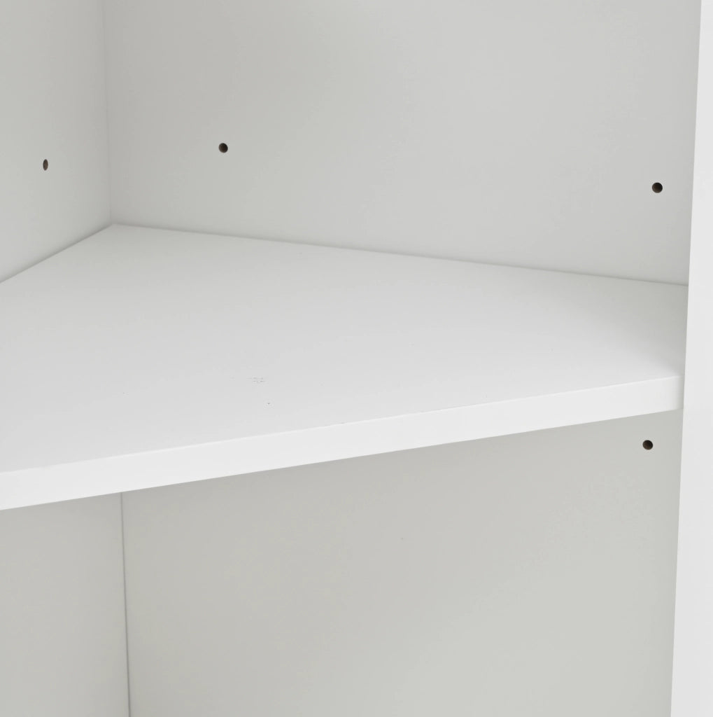 Mobile sottolavabo bagno a pavimento in MDF bianco con maniglie in metallo