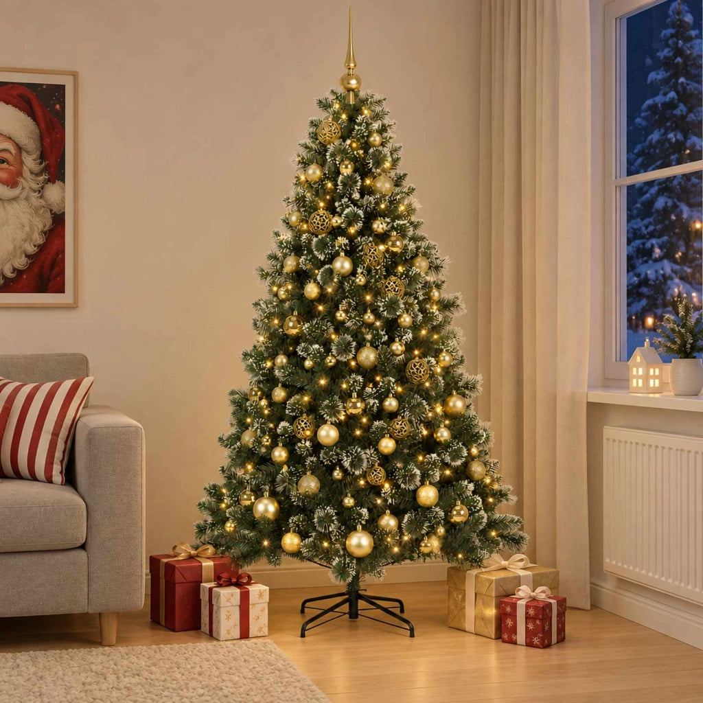 Albero di Natale artificiale con palline 210 cm 300 LED 3461268