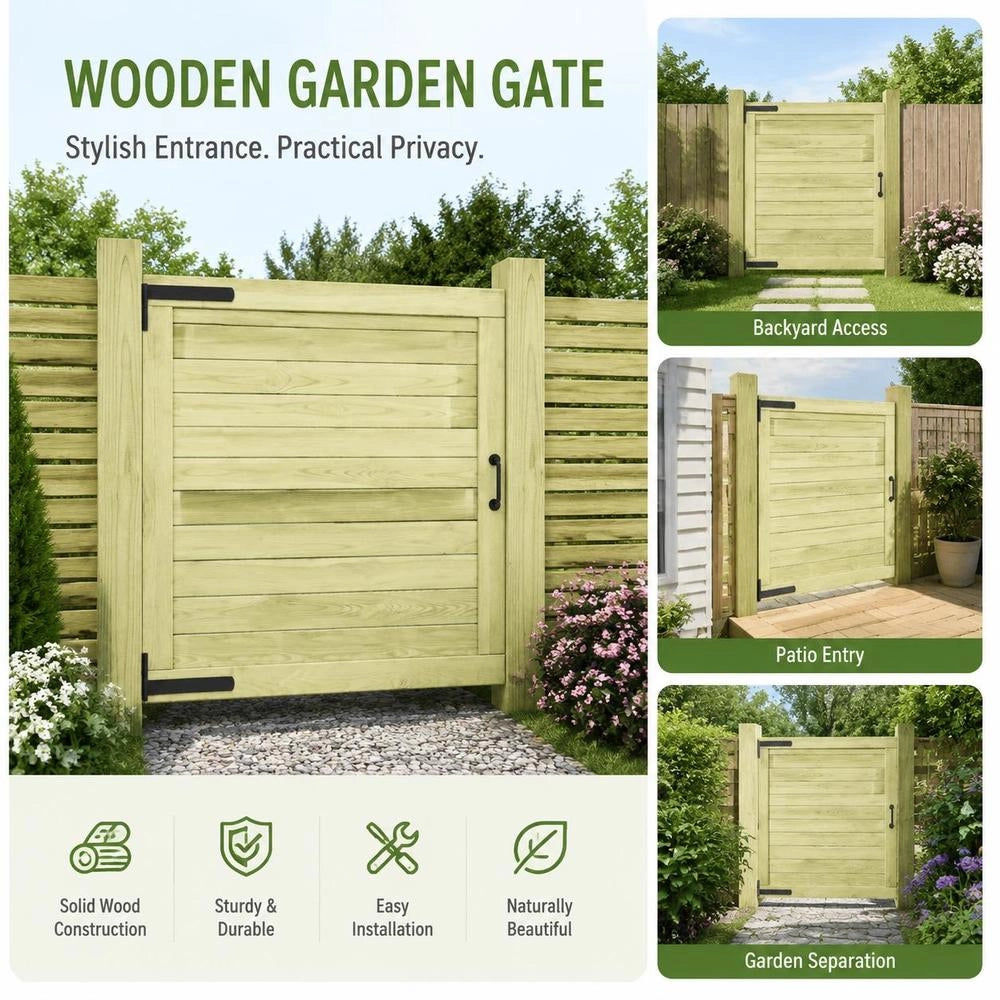 Garden Gate Made Of Impregnated Pine Wood, 100x100 Cm