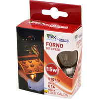 SET 2 PEZZI LAMPADA DA FORNO INCAND. 15W 120LM E14