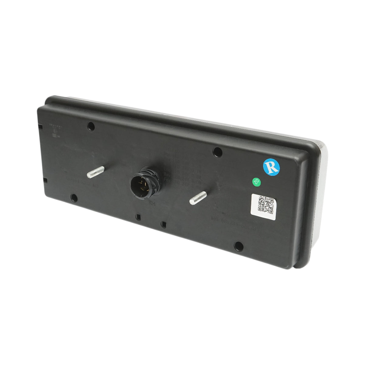 Luce freno posteriore destra LED camion 24V, 7 pin ASS2.1 con illuminazione targa 400x153x88mm