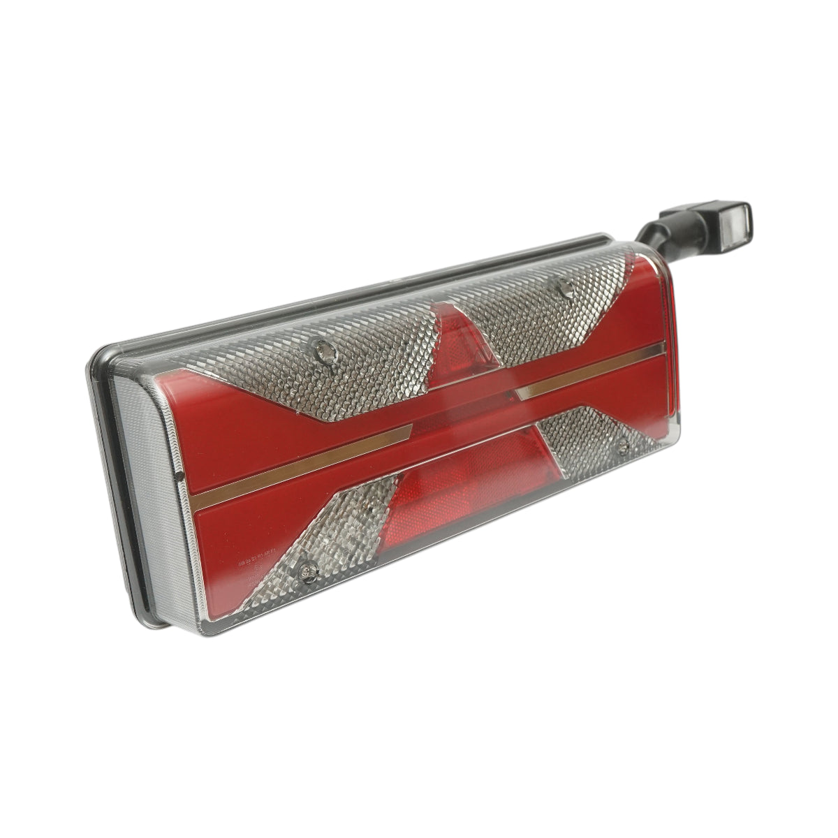 Luce freno posteriore destra LED rimorchio 24V, 7 pin ASS2.1 con luci di posizione, illuminazione targa, allarme retromarcia 400x153x88mm