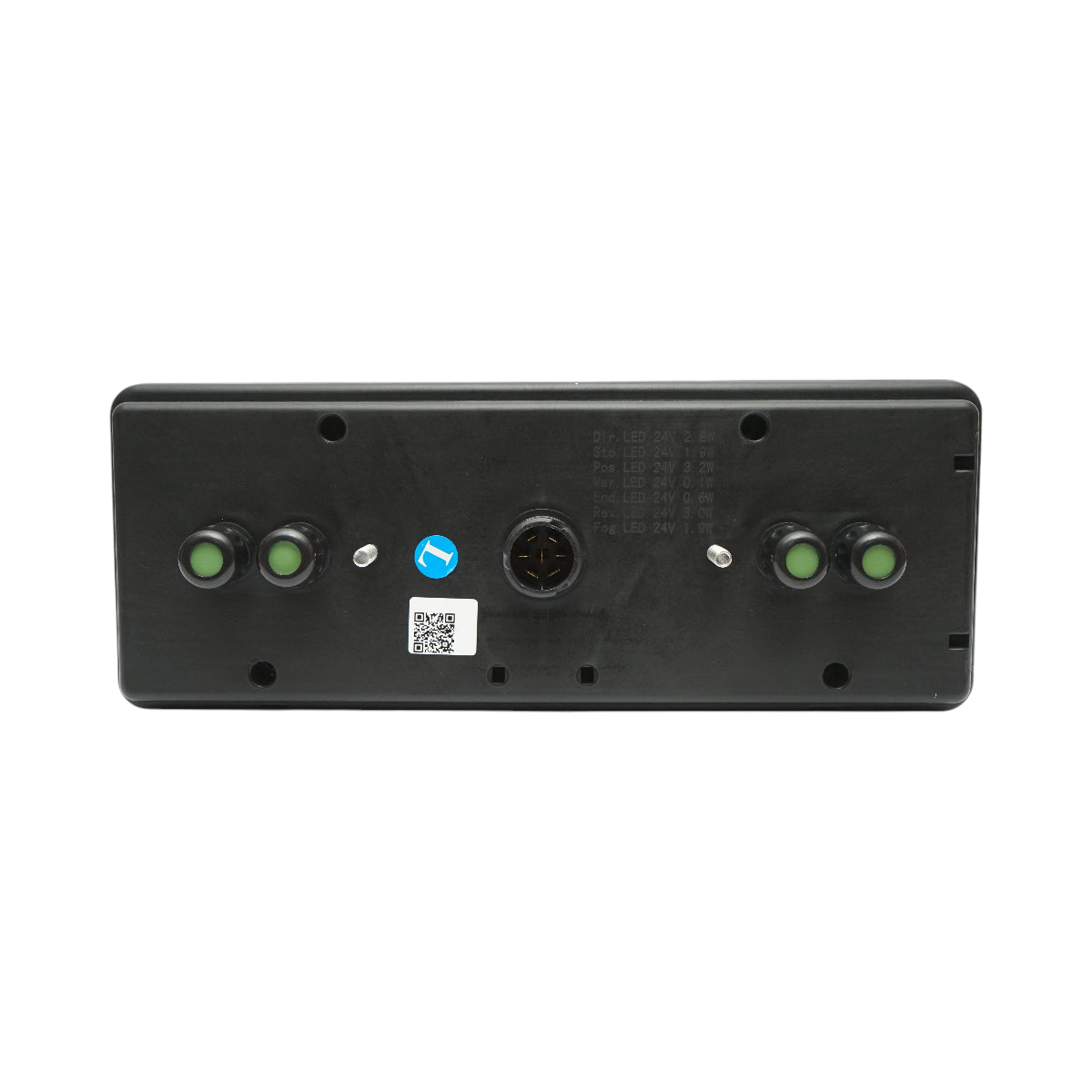 Luce freno posteriore sinistra LED camion 24V, 7 pin ASS2.1+4x2 con illuminazione targa 400x153x88mm