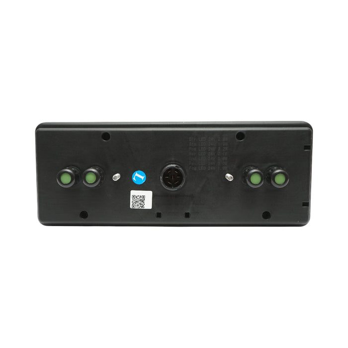 Luce freno posteriore sinistra LED camion 24V, 7 pin ASS2.1+4x2 con illuminazione targa 400x153x88mm