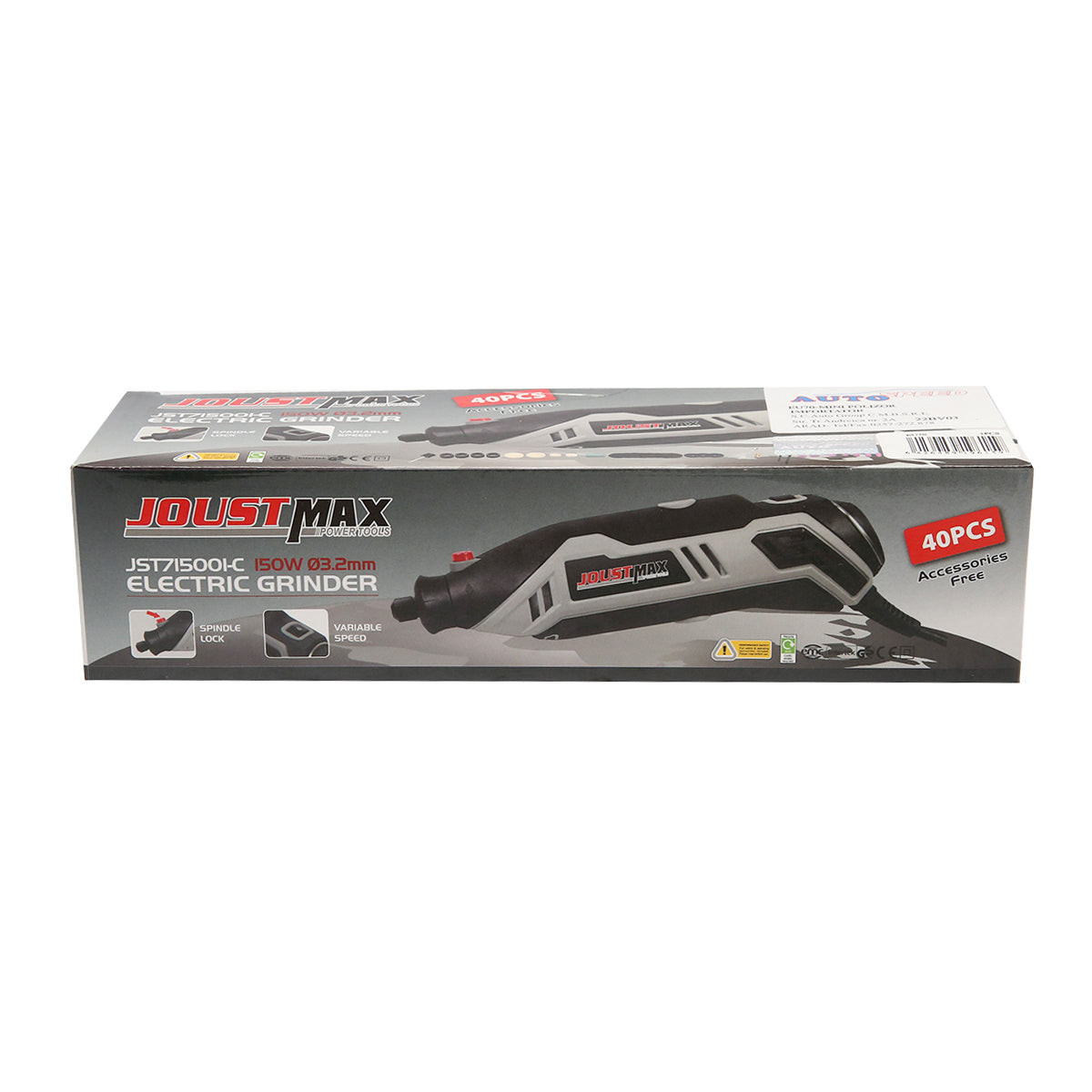 Mini smerigliatrice dritta elettrica 150W, 220V, 32000rpm con 40 accessori Joustmax