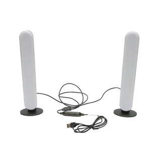 Set di lampade decorative LED RGB da 5W, dimmerabili, controllo vocale, modalità musica, dinamica, statica con telecomando, bluetooth, applicazione Raingel