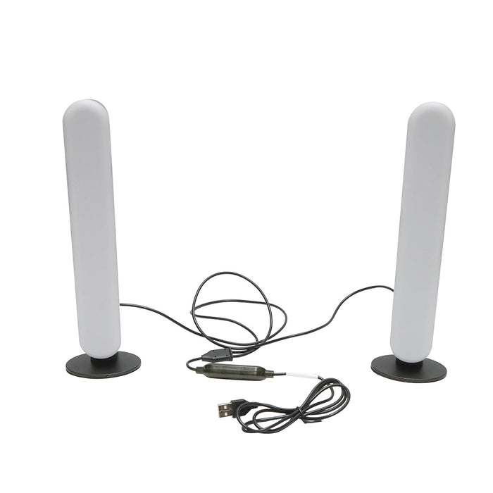 Set di lampade decorative LED RGB da 5W, dimmerabili, controllo vocale, modalità musica, dinamica, statica con telecomando, bluetooth, applicazione Raingel