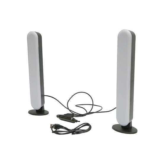 Set di lampade decorative LED RGB da 5W, dimmerabili, controllo vocale, modalità musica, dinamica, statica con telecomando, bluetooth, applicazione Raingel