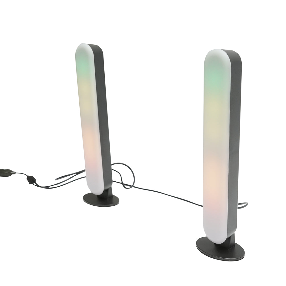 Set di lampade decorative LED RGB da 5W, dimmerabili, controllo vocale, modalità musica, dinamica, statica con telecomando, bluetooth, applicazione Raingel